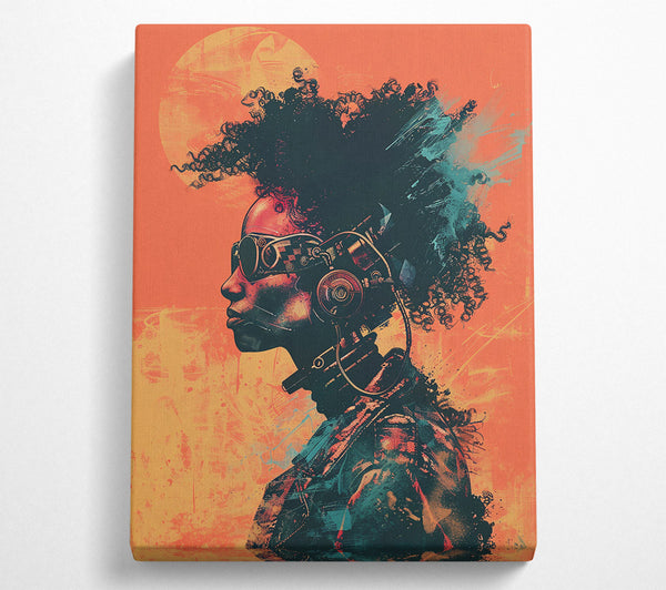 Orange Sunset Dream Canvas Wall Art