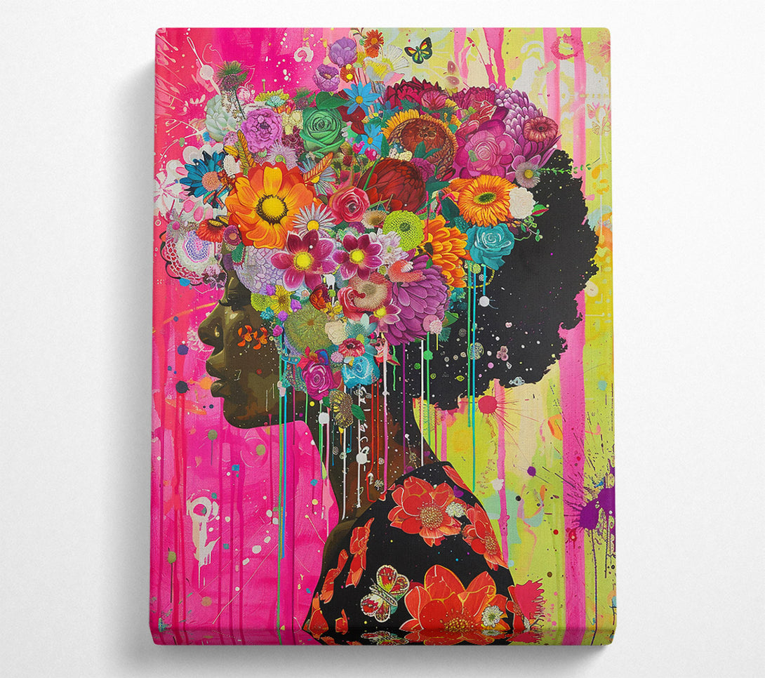  A Canvas Print of Pink Floral Bloom Canvas Art