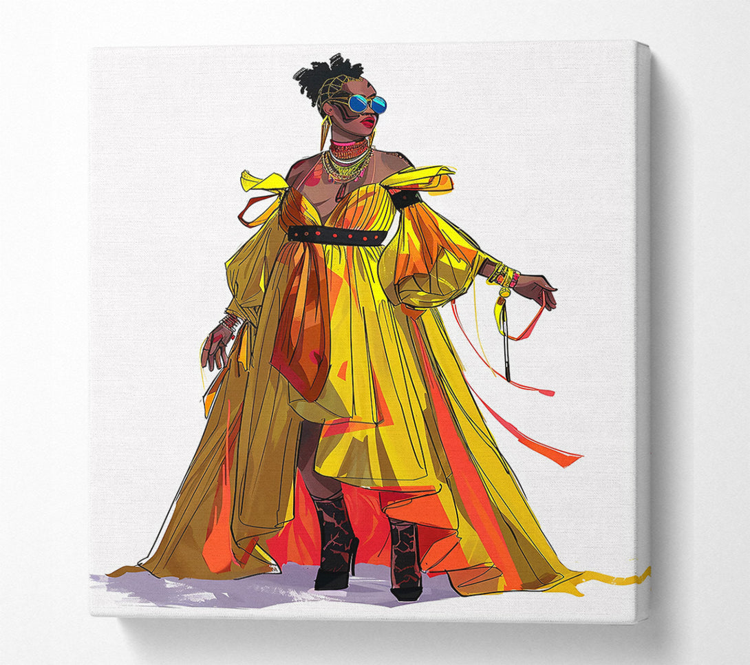  A Canvas Print of Golden Sun Queen Canvas Art