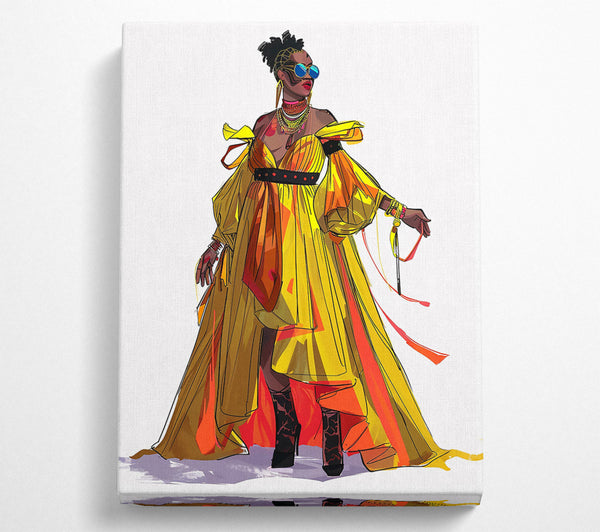  A Canvas Print of Golden Sun Queen Canvas Art
