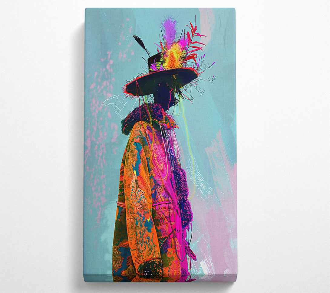  A Canvas Print of Orange Floral Fantasy Canvas Art
