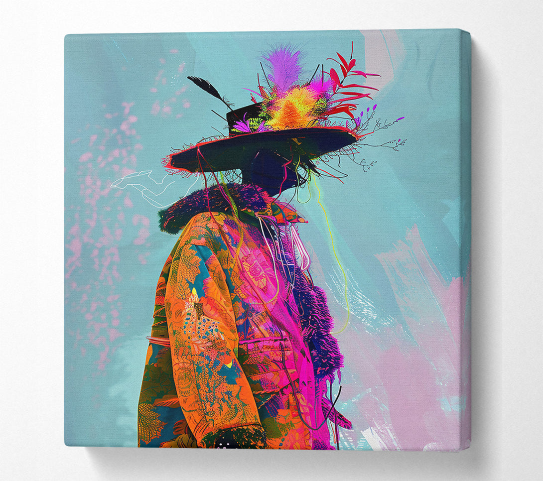  A Canvas Print of Orange Floral Fantasy Canvas Art
