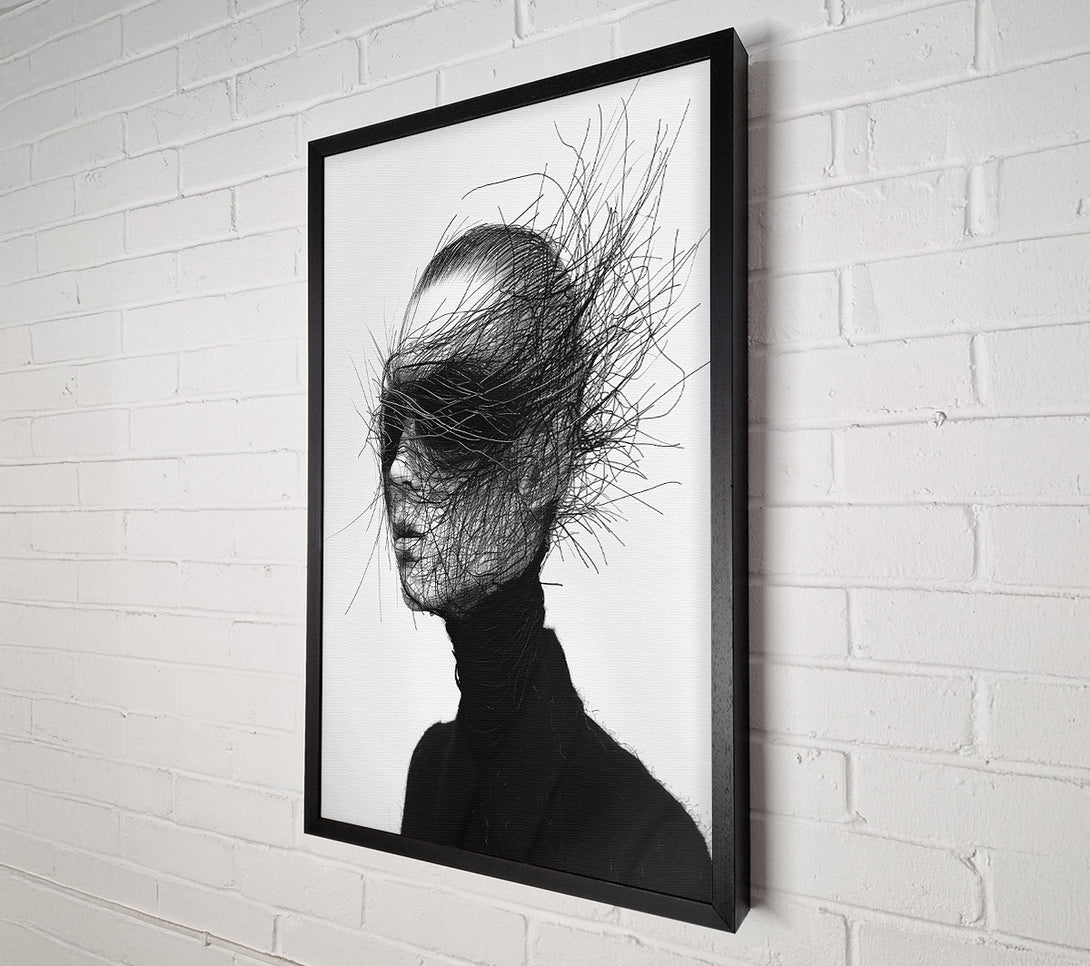  A Canvas Print of Black Webbed Portrait Canvas Print