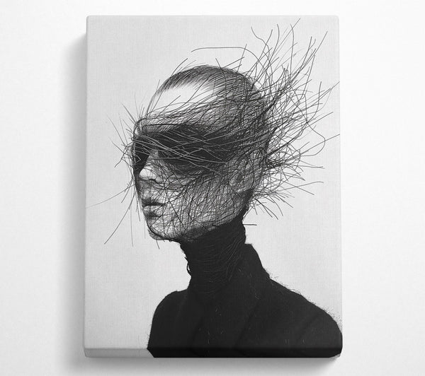 A Canvas Print of Black Webbed Portrait Canvas Print