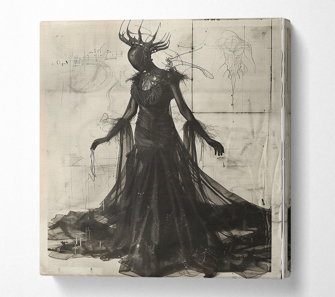  A Canvas Print of The Blackest Bloom Canvas Wall Art