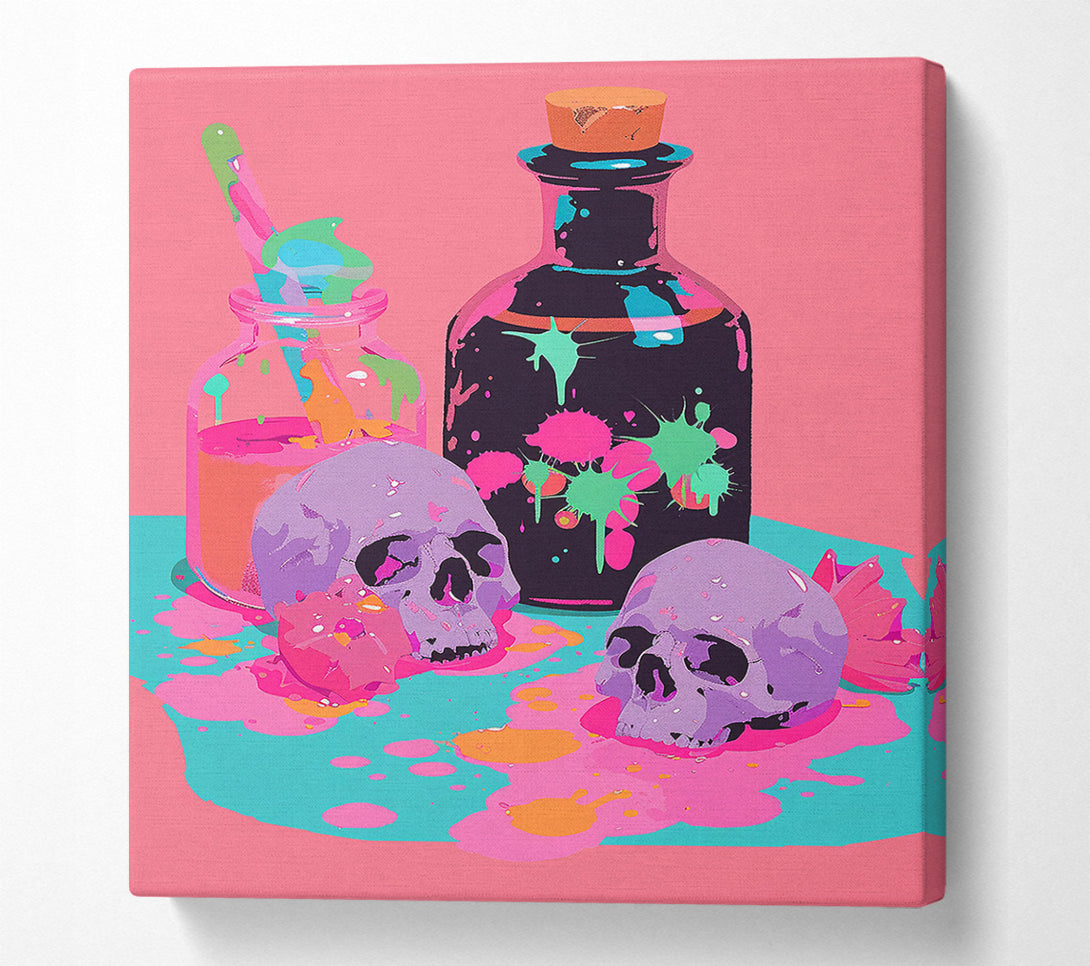  A Canvas Print of Pink Spilled Rituals Canvas Art