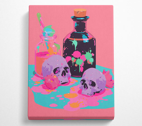  A Canvas Print of Pink Spilled Rituals Canvas Art
