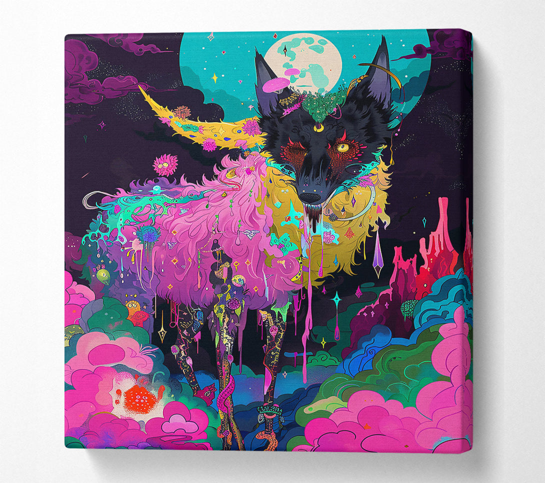  A Canvas Print of Pink Cosmic Beast Canvas Art