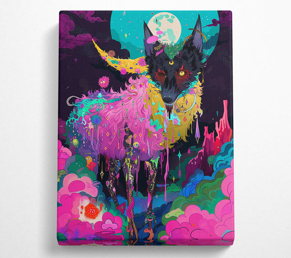 A Canvas Print of Pink Cosmic Beast Canvas Art
