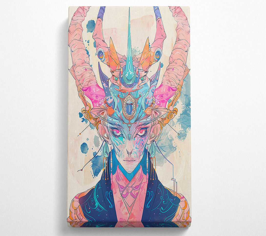  A Canvas Print of Blue And Pink Deity Canvas Wall Art