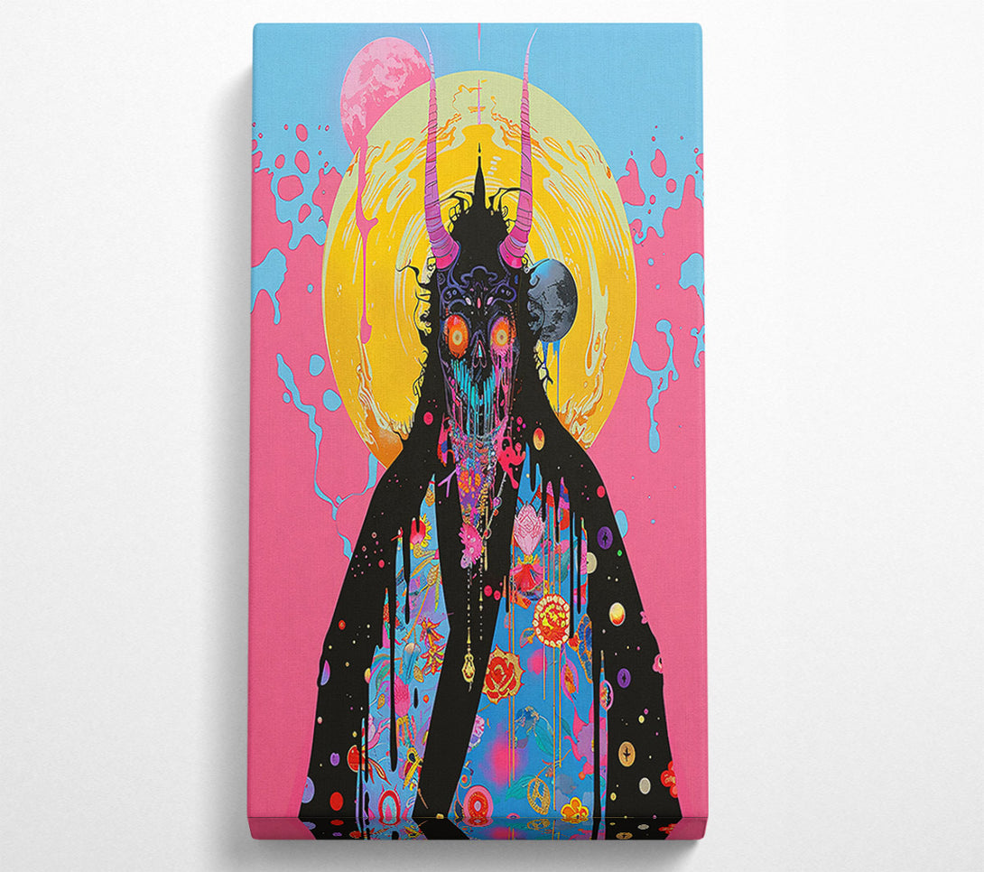  A Canvas Print of Pink Demon'S Gaze Canvas Wall Art