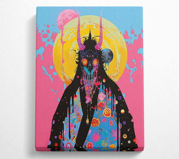  A Canvas Print of Pink Demon'S Gaze Canvas Wall Art