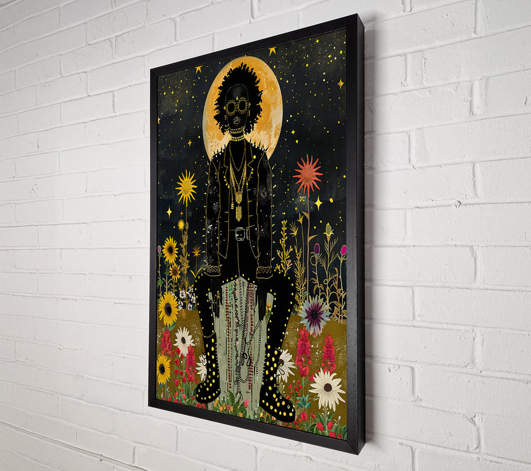  A Canvas Print of Golden Moon Bloom Canvas Art