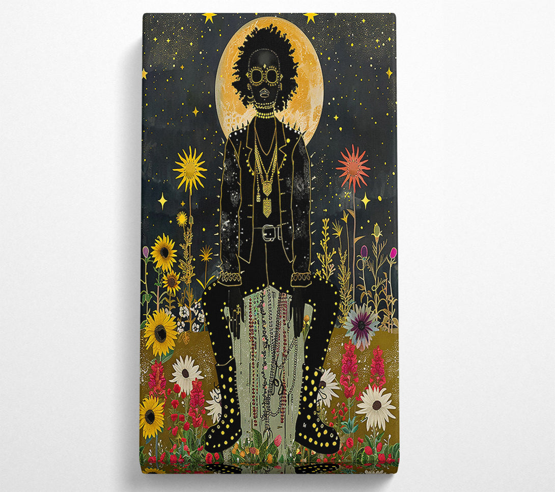  A Canvas Print of Golden Moon Bloom Canvas Art