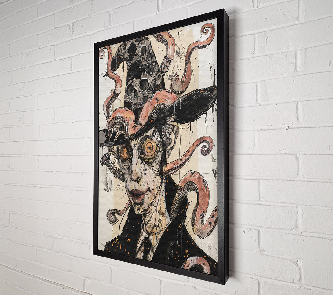  A Canvas Print of Crimson Tentacle Embrace Canvas Wall Art