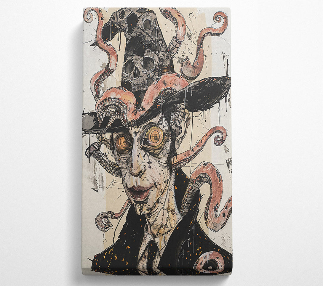  A Canvas Print of Crimson Tentacle Embrace Canvas Wall Art