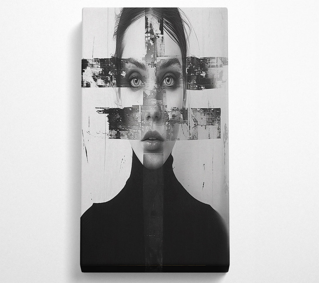  A Canvas Print of Black Cross Portrait Canvas Print