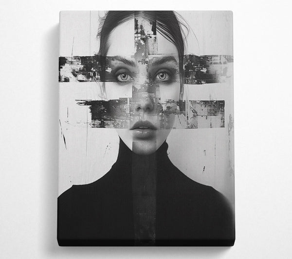  A Canvas Print of Black Cross Portrait Canvas Print