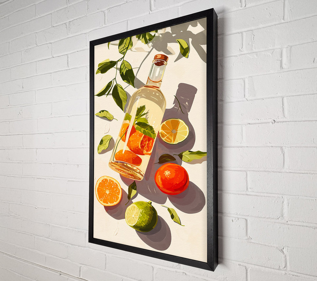  A Canvas Print of Citrus Sunlit Still Life Canvas Wall Art