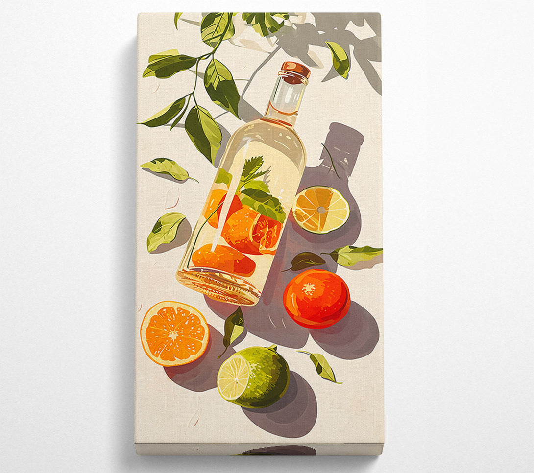  A Canvas Print of Citrus Sunlit Still Life Canvas Wall Art