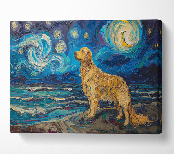  A Canvas Print of Golden Night Sky Canvas Print