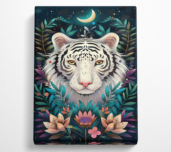  A Canvas Print of White Tiger Dreamscape Canvas Wall Art