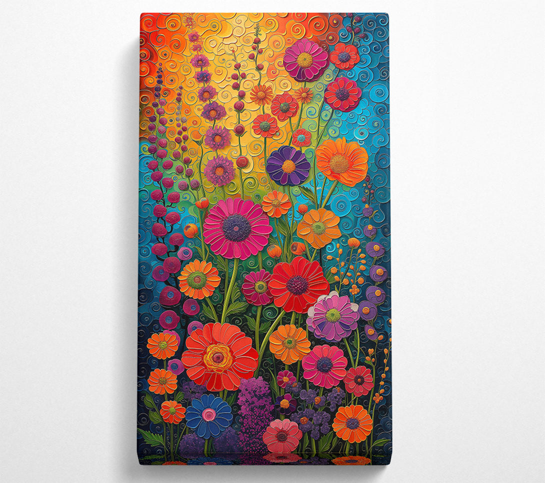  A Canvas Print of Orange Swirls Of Joy Canvas Wall Art