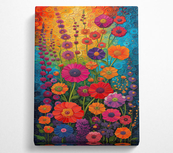  A Canvas Print of Orange Swirls Of Joy Canvas Wall Art