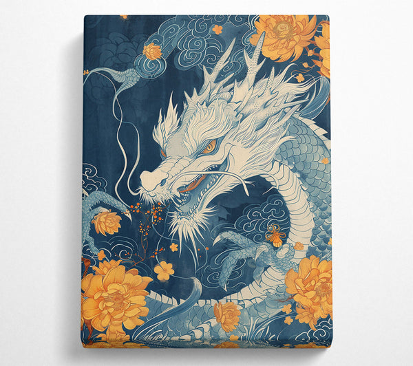  A Canvas Print of Golden Dragon'S Fury Canvas Wall Art