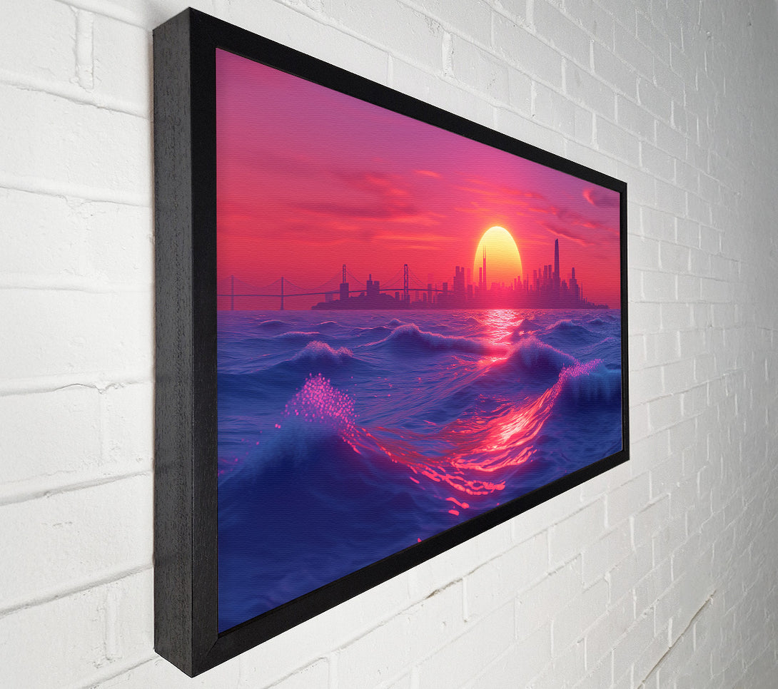  A Canvas Print of Pink Sunset Skyline Canvas Print