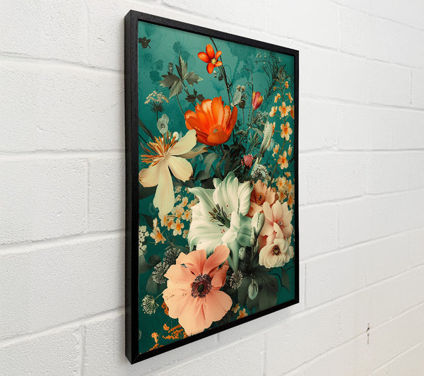 Coral And Teal Bouquet