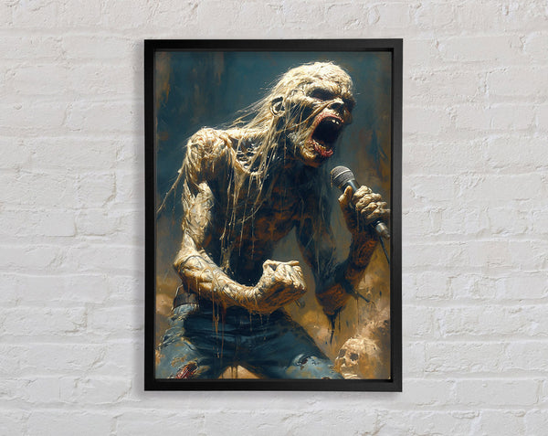 Undead Singer Framed Print