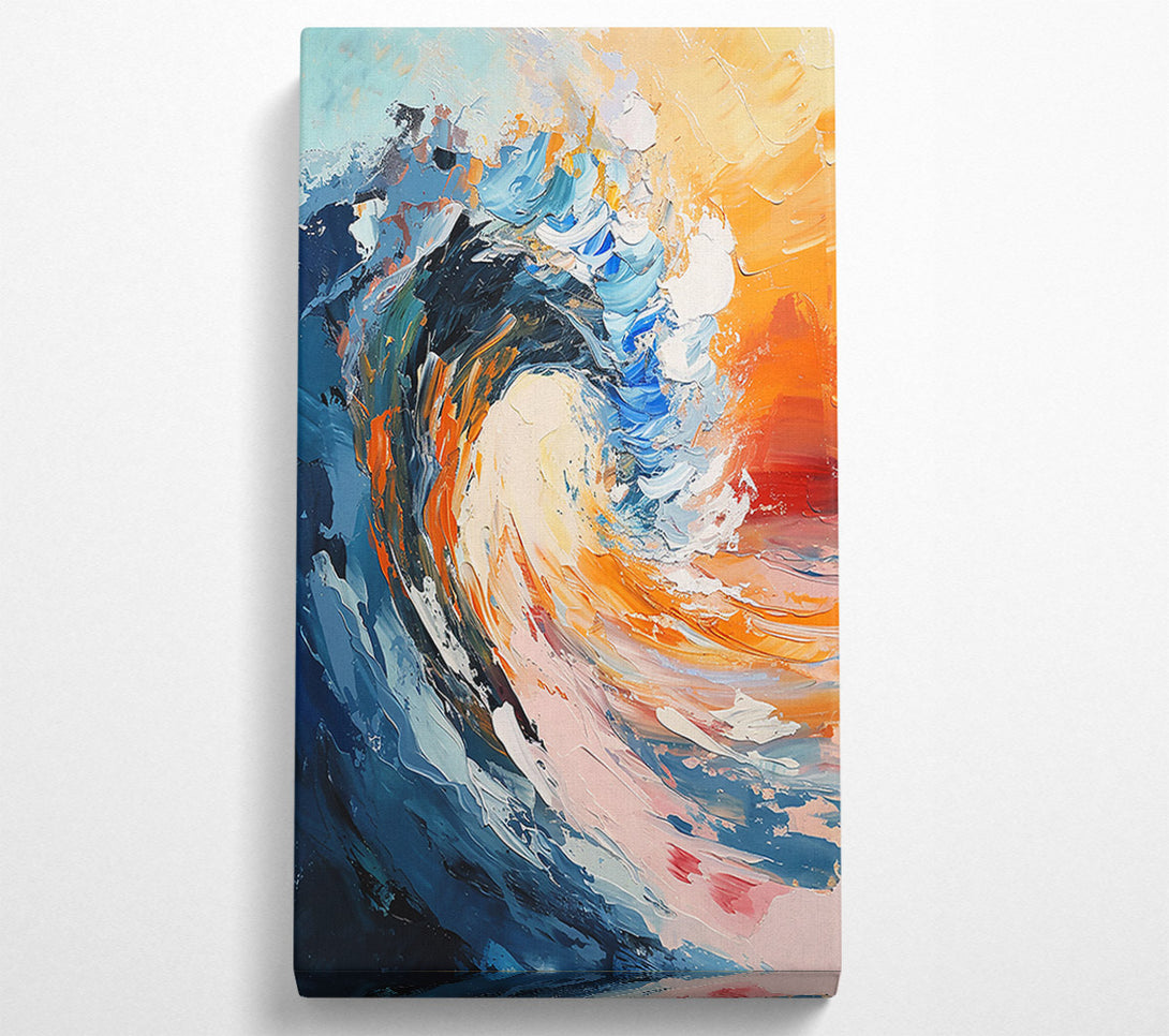  A Canvas Print of Ocean Blue Crashing Wave Canvas Wall Art