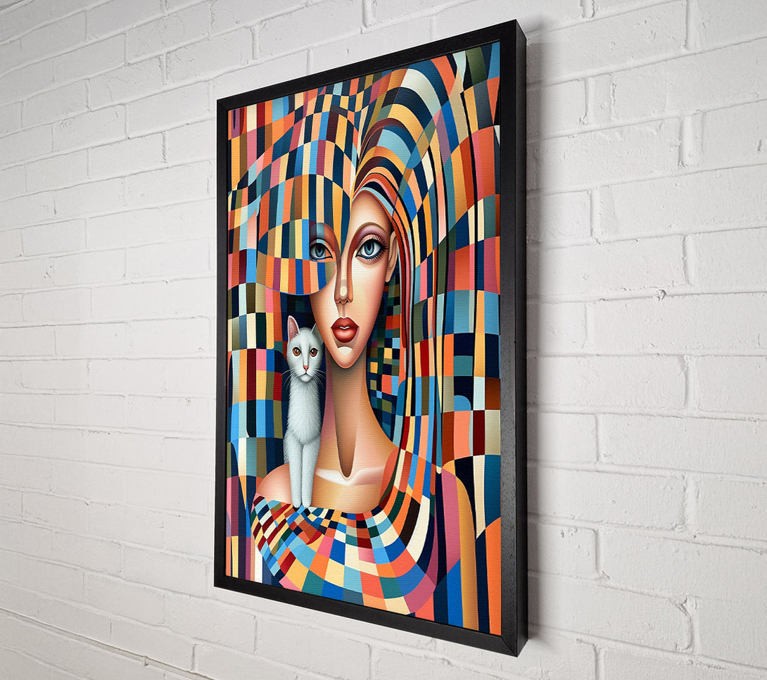  A Canvas Print of Blue Mosaic Dreams Canvas Wall Art