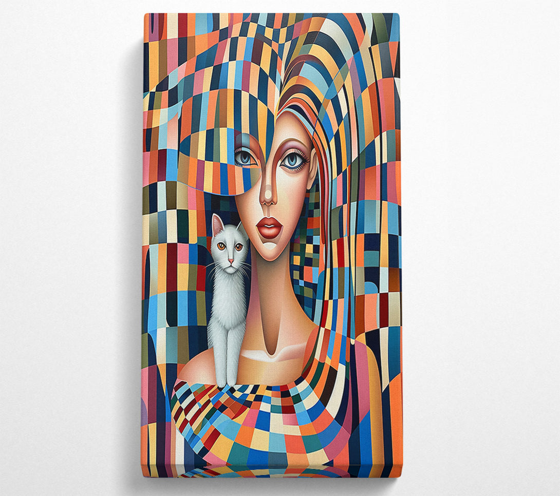  A Canvas Print of Blue Mosaic Dreams Canvas Wall Art