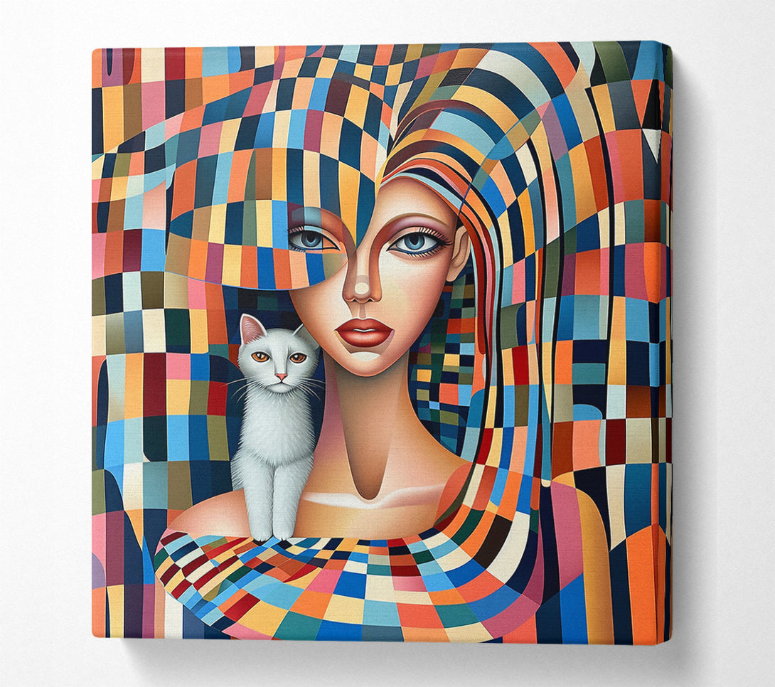  A Canvas Print of Blue Mosaic Dreams Canvas Wall Art