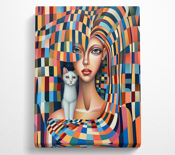  A Canvas Print of Blue Mosaic Dreams Canvas Wall Art