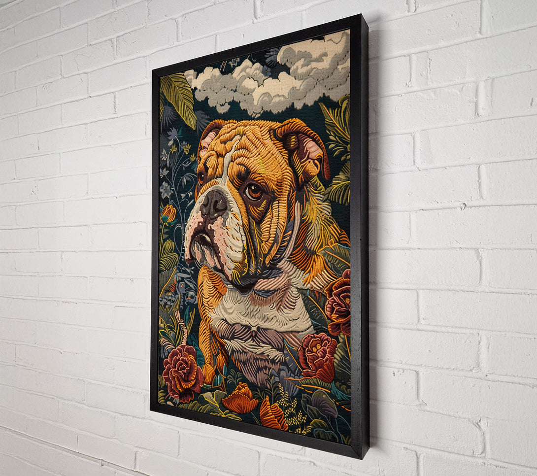  A Canvas Print of Emerald Bulldog Bloom Canvas Wall Art