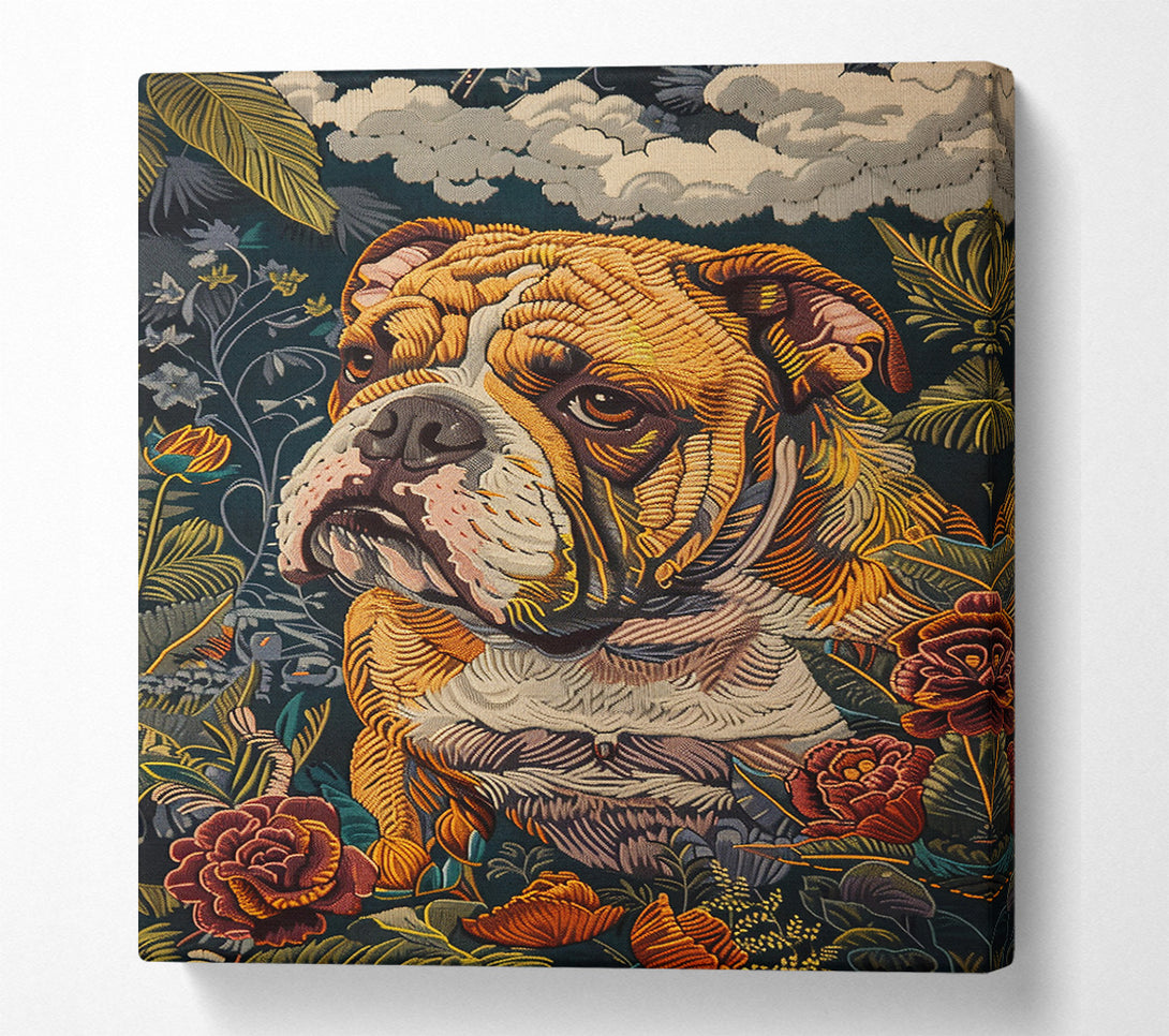  A Canvas Print of Emerald Bulldog Bloom Canvas Wall Art