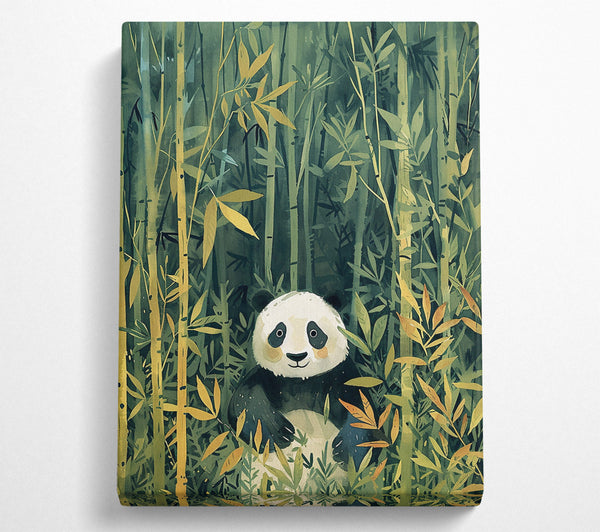  A Canvas Print of Green Bamboo Panda Canvas Print