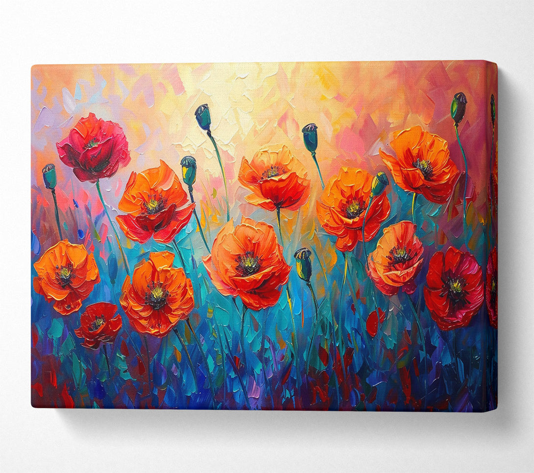  A Canvas Print of Crimson Poppy Field Canvas Print
