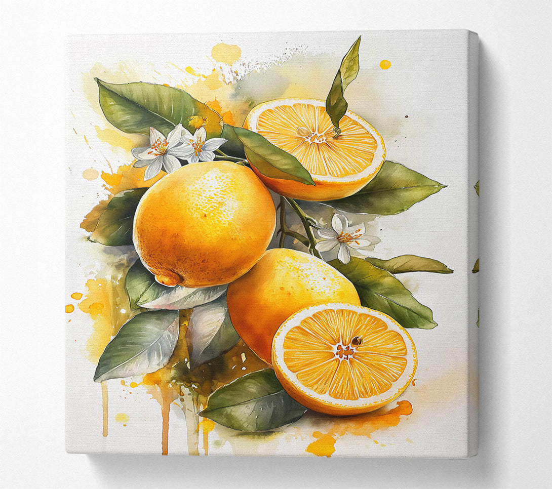  A Canvas Print of Golden Lemon Harvest Canvas Art