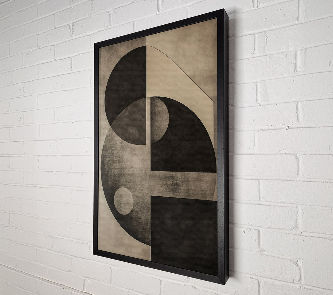  A Canvas Print of Grey Geometric Abstract Canvas Print