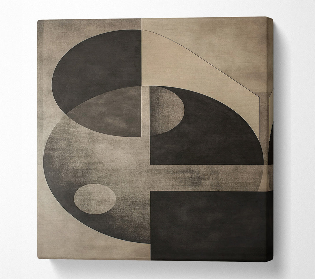  A Canvas Print of Grey Geometric Abstract Canvas Print