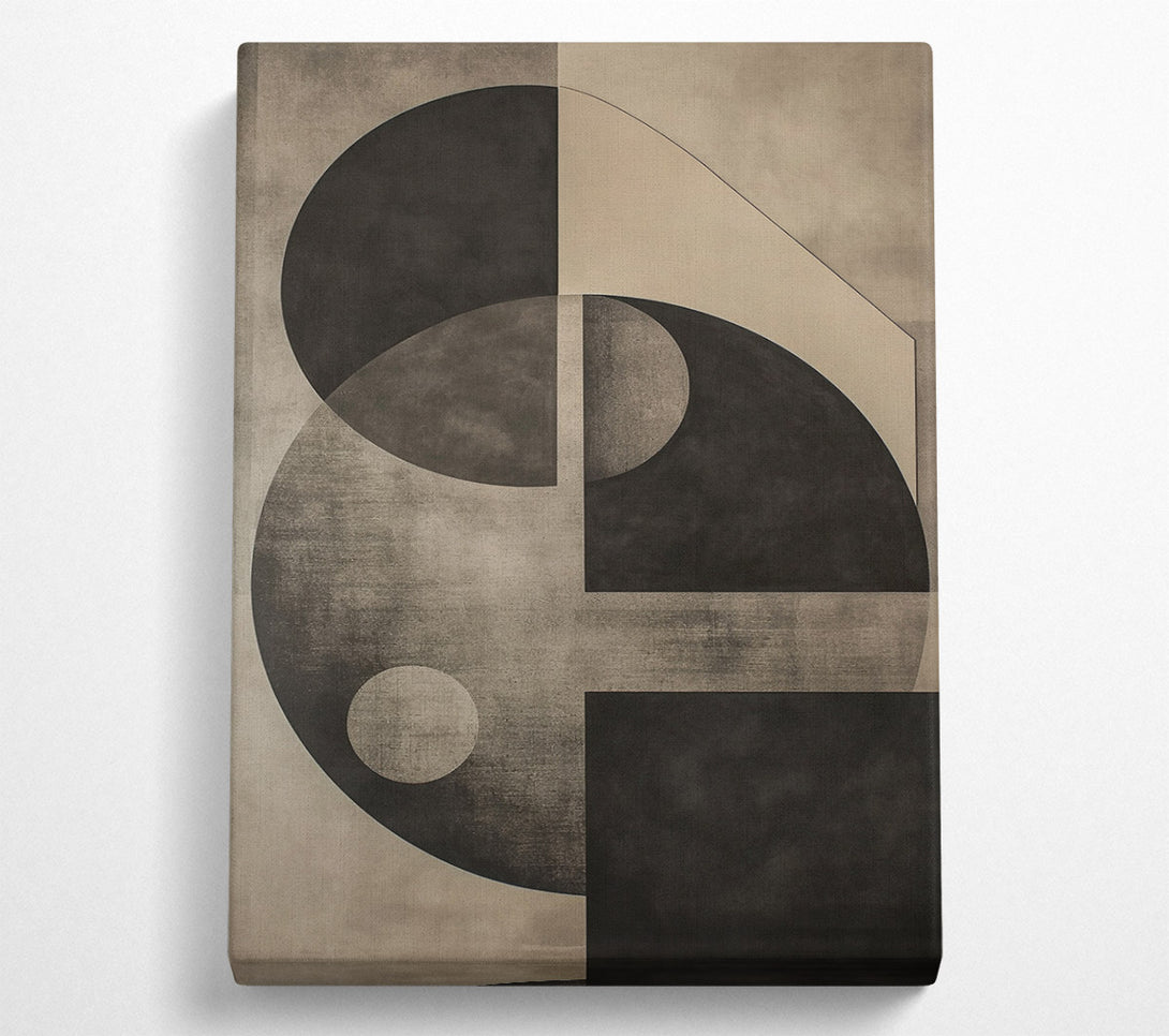  A Canvas Print of Grey Geometric Abstract Canvas Print
