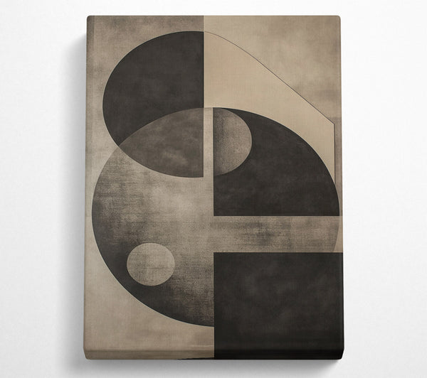  A Canvas Print of Grey Geometric Abstract Canvas Print