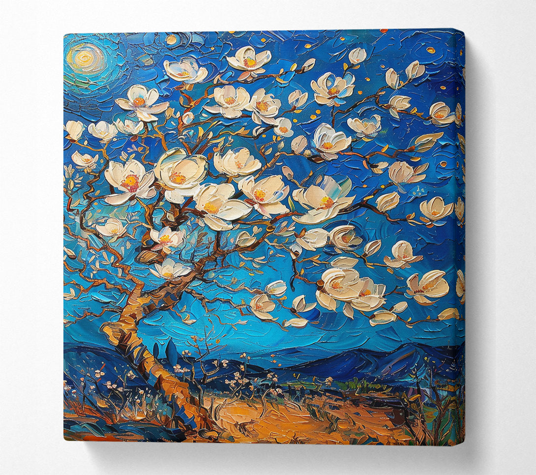 A Canvas Print of Azure Blossom Dreams Canvas Print