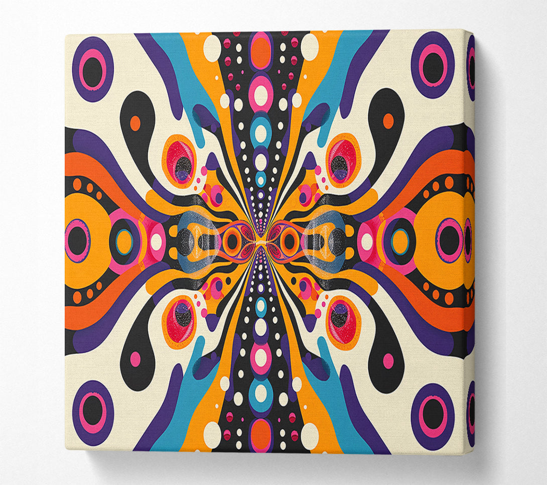  A Canvas Print of Orange Dotted Dreamscape Canvas Art