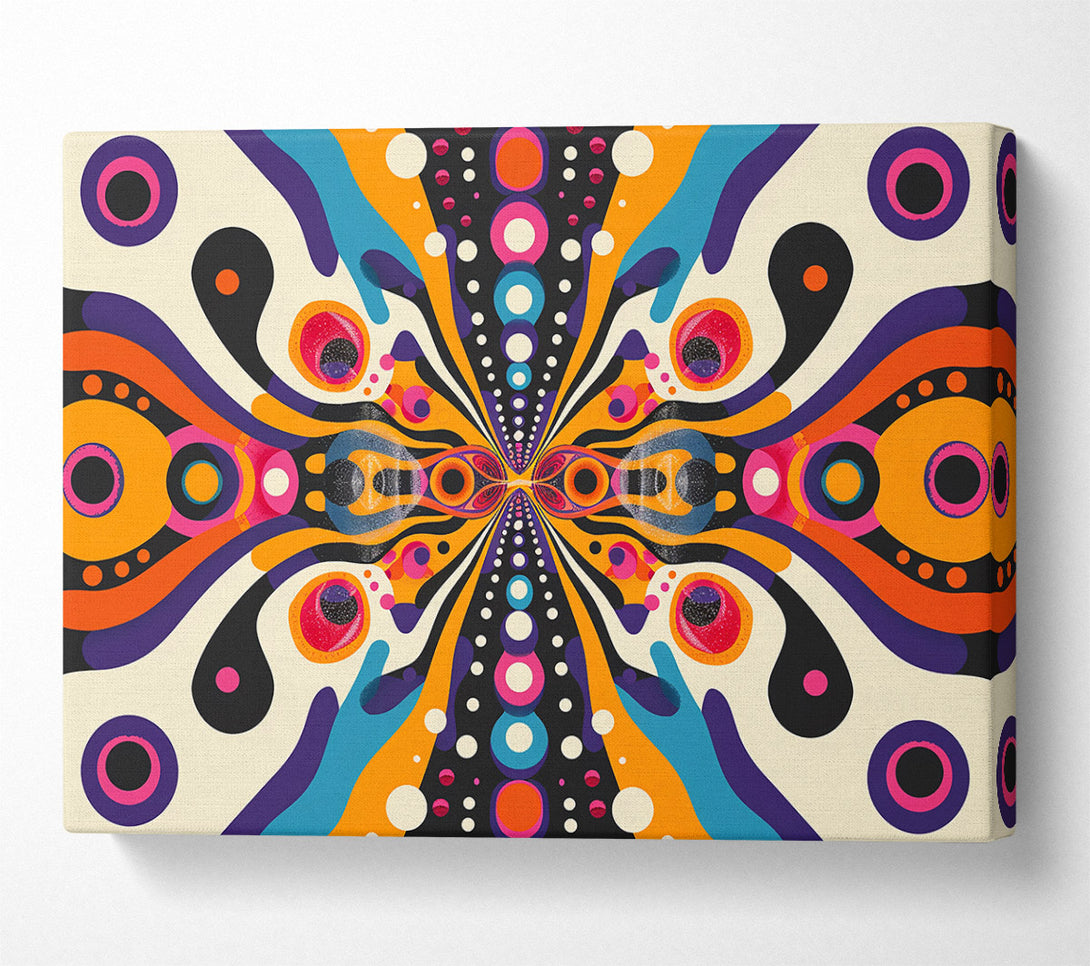  A Canvas Print of Orange Dotted Dreamscape Canvas Art