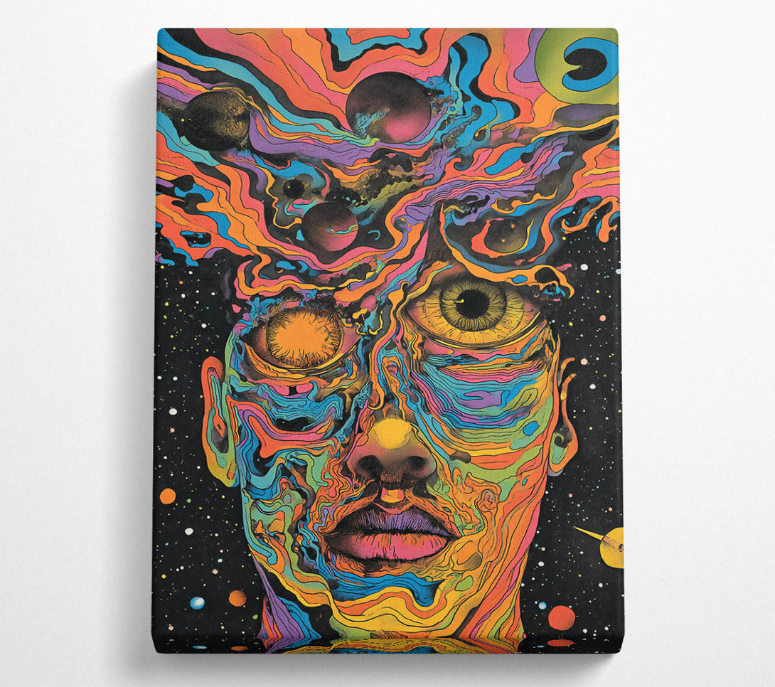  A Canvas Print of Orange Cosmic Dreamscape Canvas Print